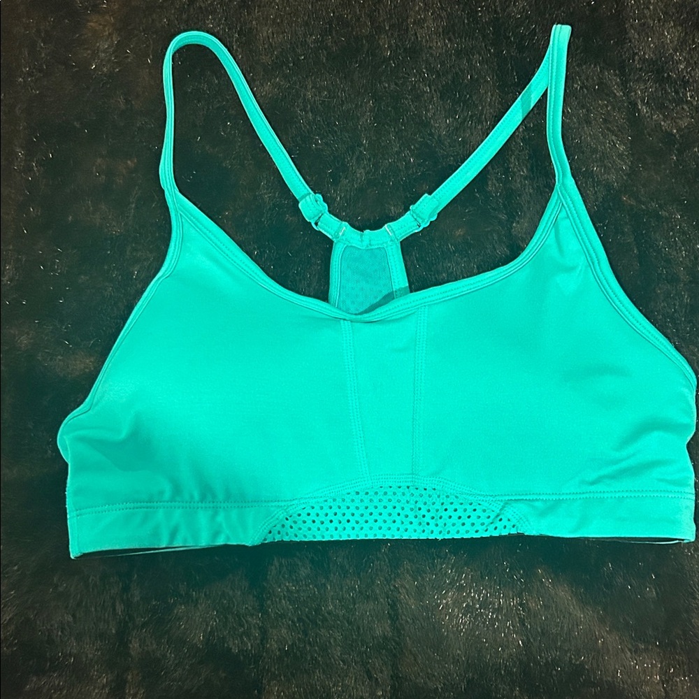 Shape FX Teal Sports Bra Medium Strappy Back Activewear Athleisure